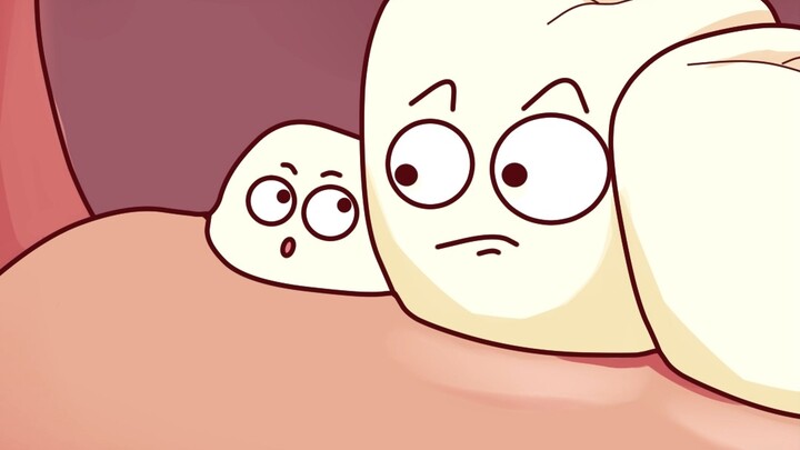 This wisdom tooth is hidden deep inside.