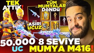 ALEVLİ MUMYA ve MUMYA M416 YA TEK ATTIK! 50.000 UC YE 8 SEVİYE FULLEDİK! (AŞIRI GÜZEL) PUBG Mobile