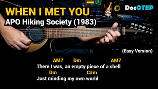 When I Met You - APO Hiking Society (1983) (Easy Guitar Chords Tutorial with Lyrics) Part 2 REELS