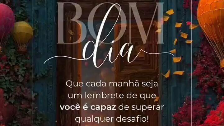 Bom dia! Que seja leve e abençoado