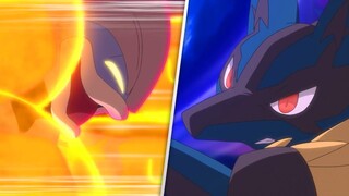 ¡MEGA LUCARIO vs MACHAMP GIGAMAX! 🔥😱 - POKÉMON VIAJES CAPITULO 86