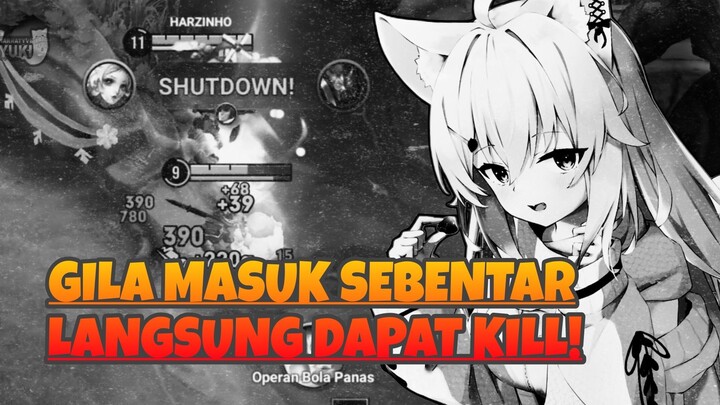 GILA MASUK SEBENTAR LANGSUNG DAPAT KILL!  - Honor Of Kings Moments