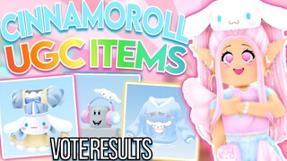 NEW CINNAMOROLL UGC ITEMS IN HELLO KITTY CAFE! *FINAL VOTE RESULT* ROBLOX My Hello Kitty Cafe Update