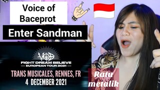 FILIPINA REAKSI I VOB (Voice of Baceprot) - Enter Sandman (Metallica cover) | Live at Rennes,France