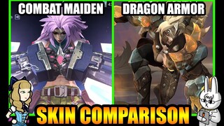 MASHA DRAGON ARMOR EPIC SKIN EFFECTS VS. COMBAT MAIDEN - MLBB SKIN COMPARISON SERIES