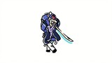 [Animasi Mini Dampak Genshin] Gadis biru dengan pedang fisik di mata dewa es