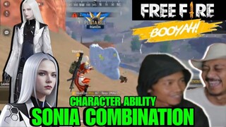 CHARACTER ABILITY SONIA BIKIN KITA BOOYAH❗ - Garena Free Fire Indonesia