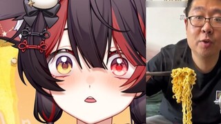 Tianjin sweet girl shows how to eat instant noodles! A bowl of instant noodles + two sesame cakes + 