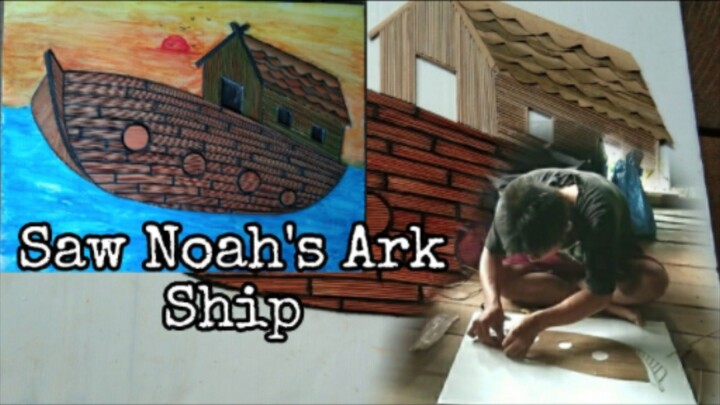 Make Noah's Ark ship by bamboo like 3D.