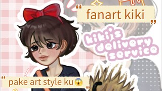 fanart karakter Ghibli, Kiki si penyihir imut💖