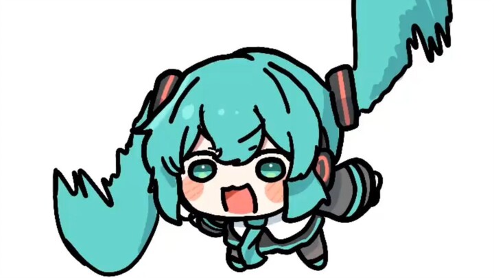 More cute Miku GIFs by the creator of Flying Miku with Twin Tails～