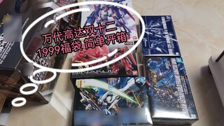 1999 Gundam Lucky Bag Bandai JD Flagship Store Double 12 Lucky Bag Number D Simple Unboxing, Like an