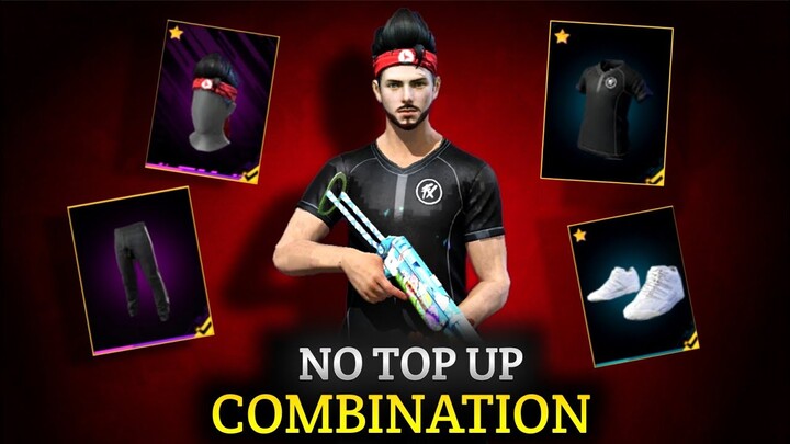 FFWS 2024 GF-FLUXO New Black T SHIRT (jersey) Dress Combination in Free Fire Free Jersey No Top up