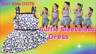 DIY | Baby Frock Cutting and Stitching | Ruffle Sleeveless Dress Cutting and Stitching for 4-5 year