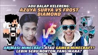 Azuya Surya vs Frost Diamond: Lebih Seru Mana!? Nonton Gamer atau Animasi Minecraft? | PanSos #short