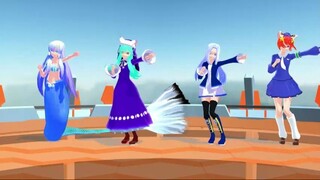 【di gi charat mmd】りんな・みけ・憂鈴・アクアでトロピカ I・N・G