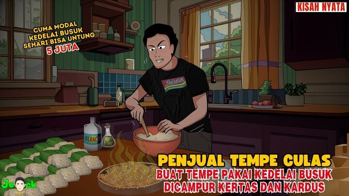 PENJUAL TEMPE CURANG PAKAI KEDELAI BUSUK DICAMPUR KARDUS DAN KERTAS   SINETR