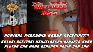 ADMIRAL RYOKUGYU PANIK KABUR!!! SHANKS PAMER HAOSHOKU HAKI!!! - FULL SPOILER KOMIK ONE PIECE 1055