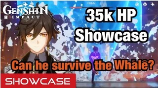[Genshin Impact] Zhongli 35k HP Build showcase - Can he survive all of these?