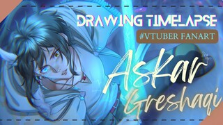 💠【Special Fanart】 GAMBAR INI HAMPIR GAGAL⁉️👀 |  •VTuber ID: Askar Greshaqi• #1 | Drawing Timelapse