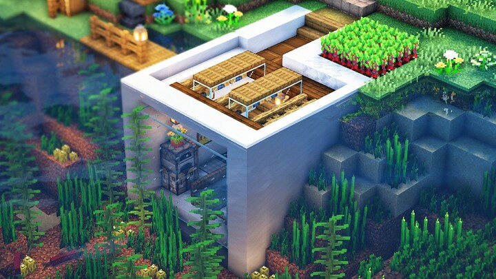 Setengah masuk ke dalam gua air, bangunan bawah air yang kecil dan nyaman~