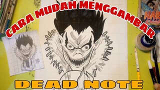 cara mudah menggambar anime dead note