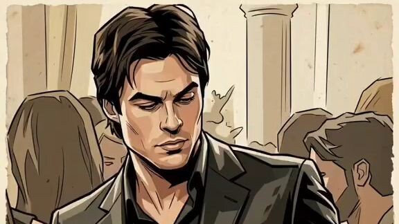 Damon Salvatore in Comic vs Real🥶✨