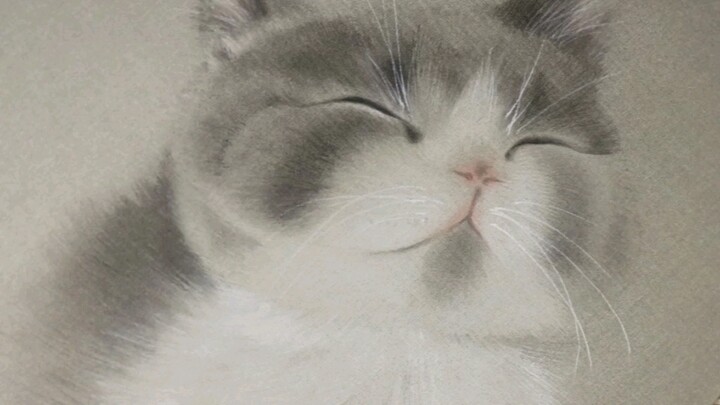 Lukisan|Lukisan Tinta Cair-Menggambar Seekor Anak Kucing