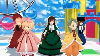 【mmdローゼンメイデン】真紅＆蒼星石＆翠星石＆金糸雀＆雛苺でthe world is all one