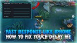 SMOOTH LIKE IPHONE! HOW TO FIX TOUCH DELAY IN MOBILE LEGENDS || WORKS ALL DEVICE (NO ROOT)