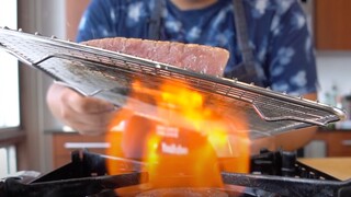 Making top grade Wagyu Beef cold dish at home