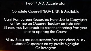 Tyson 4D Course AI Accelerator download