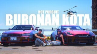 HOT PURSUIT ! POLISI SATU KOTA MEMBURU KITA ! SKYLINE R34 & GTR R35 PURPLE !!! GTA 5 ROLEPLAY
