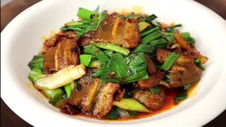 Thịt heo ba rọi xào hành kiểu Trung Hoa, siêu ngon luôn