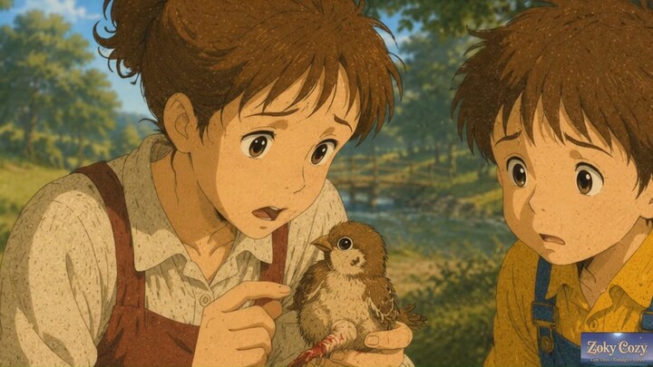 Can They Save the Baby Sparrows? | A Heartwarming 2D Ghibli-Inspired Story |2d cartoonic animation