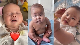 Try Not To Laugh with These Funny Baby Moments || Funniest reaction cute baby compilation happy