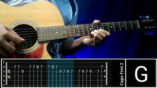 memories- one piece Full Acoustic Cover With Chrom Tutorial.