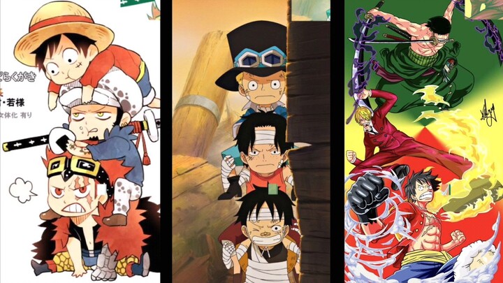 mau ikut trio manapun Luffy tetep yg terkecil