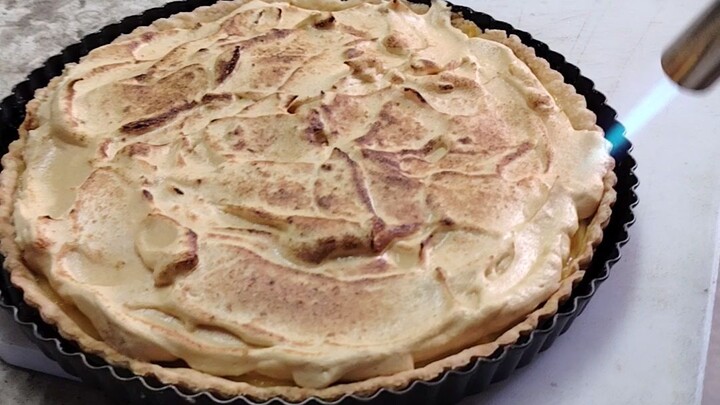 Lemon tart Italian meringue #homecook #pie #yum #firsttime #chiangrai