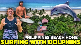 SURFING WITH DOLPHINS in the PHILIPPINES! Special Filipino Celebration (Davao Mindanao)