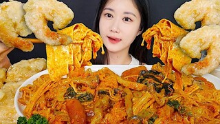 [ONHWA] Lẩu kem cay + tiếng tôm nhai kem!😋🧡