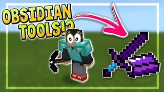 HOW TO CRAFT OBSIDIAN TOOLS IN MINECRAFT PE | OBSIDIAN TOOLS IN MINECRAFT PE