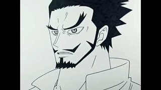 Drawing Dracule Mihawk from One Piece #shorts