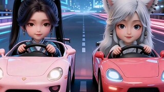 القمر الفضي ومينغ نينغ في حياتهما اليومية | سباق السيارات