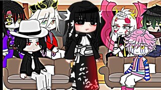 |Upper Moons react to Y/N as Wednesday|+Muzan|Y/N|{Gacha club}