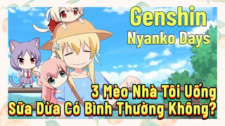 [Genshin, Nyanko Days] 3 Mèo Nhà Tôi Uống Sữa Dừa Có Bình Thường Không?