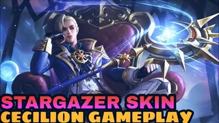 CECILION - STARGAZER SKIN GAMEPLAY - MLBB