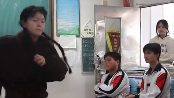 Arranged by the head teacher to dance in the third year of high school...