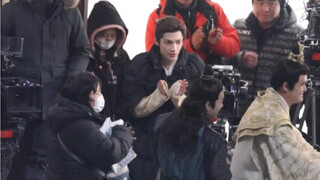Foolishly congratulating others on finishing a film! (These two "bullies" pushed and threw things at