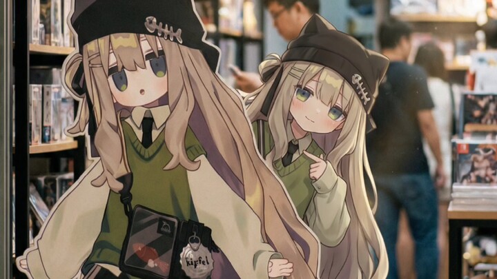 When a VRChat character poses for a photo with their own standee #2